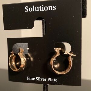 Solutions Gold-Tone Hoop Earrings